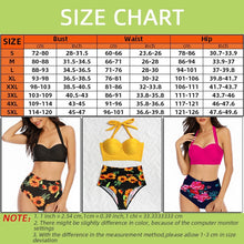 Load image into Gallery viewer, Women Fashion Sunflower Print Sleeveless Bikini Set Top Shorts Two Piece Set Swimsuit Bathing Suit Swimwear Beach Wear Tankinis