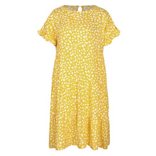 Load image into Gallery viewer, Women Loose O-neck Short Sleeve Dots Print Mini Dresses