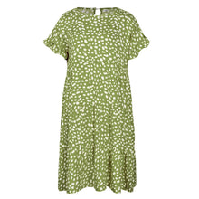 Load image into Gallery viewer, Women Loose O-neck Short Sleeve Dots Print Mini Dresses