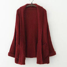 Load image into Gallery viewer, Casual Solid Color Knitted Long Cardigan