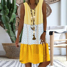 Load image into Gallery viewer, Women's Dresses Sleeveless V-neck Boho Print Midi Dress