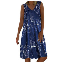 Load image into Gallery viewer, Women's Dresses Sleeveless V-neck Boho Print Midi Dress