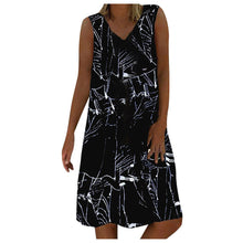 Load image into Gallery viewer, Women's Dresses Sleeveless V-neck Boho Print Midi Dress
