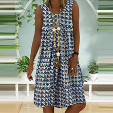 Load image into Gallery viewer, Women's Dresses Sleeveless V-neck Boho Print Midi Dress