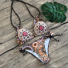 Load image into Gallery viewer, Women's Swimming Sexy Women Floral Print Beach Suit Bikini