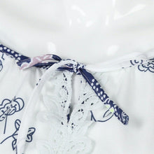 Load image into Gallery viewer, Womens Lace Blouses Summer Short Sleeve Tops Loose Shirt