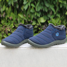 Load image into Gallery viewer, Letter Warm Fur Lining Flat Slip On Ankle Boots For Women