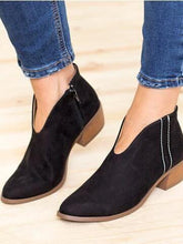 Load image into Gallery viewer, Nude Boots Deep V Sexy Short Boots Casual Comfortable Zipper Shoes Women's Boots
