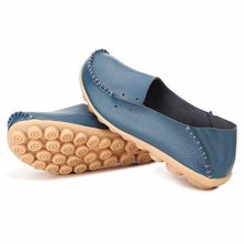 Load image into Gallery viewer, Big Size Pure Color Slip On Lace Up Soft Sole Comfortable Flat Loafers