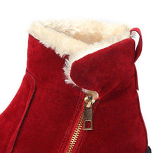 Load image into Gallery viewer, Warm Scrub Short Boots Side Zipper Mid Heel Ankle Shoes