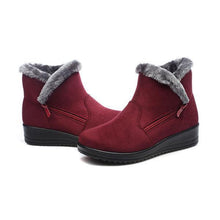 Load image into Gallery viewer, Winter Zipper Wedge Heel Keep Warm Ankle Snow Boots For Women