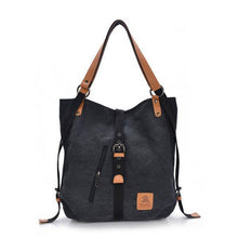 Load image into Gallery viewer, Women Canvas Casual Multifunctional Microfiber Leather Large Capacity Handbag Shoulder Bags Backpack