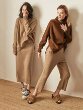 Load image into Gallery viewer, Casual Knitting Solid Color High-neck Sweater Tops