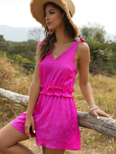 Load image into Gallery viewer, Solid Color Summer Lace-up Conjoined Shorts