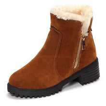 Load image into Gallery viewer, Warm Scrub Short Boots Side Zipper Mid Heel Ankle Shoes