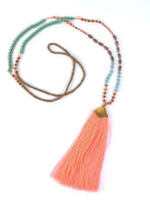 Load image into Gallery viewer, Ethnic Long Necklace Bohemian Fringed Sweater Chain Handmade Beads