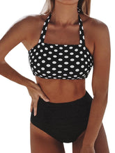 Load image into Gallery viewer, Women Bikini Set Halter Vest Beach High Waist Dot Swimwear