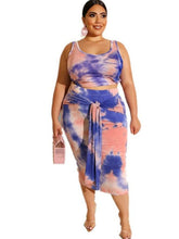 Load image into Gallery viewer, Plus Size Sexy Women 2 Piece Sets Bodycon Skirt Set Casual Clubwear Party Crop Top Wrap Skirts For Women Female Clothing