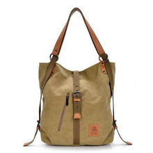 Load image into Gallery viewer, Women Canvas Casual Multifunctional Microfiber Leather Large Capacity Handbag Shoulder Bags Backpack