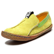 Load image into Gallery viewer, Suede Pure Color Slip On Stitching Flat Soft Shoes For Women