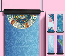 Load image into Gallery viewer, Foldable Machine Washable Lightweight Portable Yoga Mat Sweat-absorbent Non-slip Suede Natural Rubber Printed Yoga Mat Towel