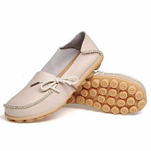 Load image into Gallery viewer, Big Size Pure Color Slip On Lace Up Soft Sole Comfortable Flat Loafers