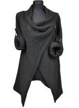 Load image into Gallery viewer, Women s Acrylic Soft Knit Long Sleeve One-Button Wrap Cardigan