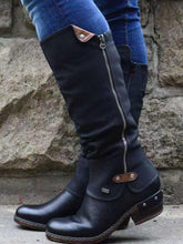 Load image into Gallery viewer, Spring and Autumn Women's Round Head Side Zipper Martin Boots