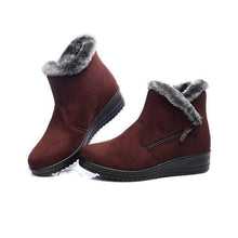 Load image into Gallery viewer, Winter Zipper Wedge Heel Keep Warm Ankle Snow Boots For Women