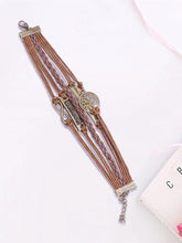 Load image into Gallery viewer, 4 Pcs/Set Charm Leather Bracelet Tree Of Life Brown Rope Bracelet Women Men Yoga Bangles Jewelry Accessories Christmas Gift
