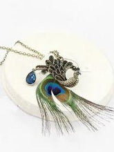 Load image into Gallery viewer, European and American Fashion Jewelry Bohemia Phoenix Sweater Chain Korean Version Full of Drilled Sparrow Necklace