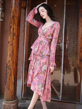 Load image into Gallery viewer, Retro Printed Bohemia Falbala Skirt Bottoms