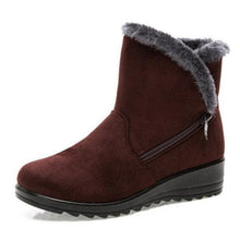 Load image into Gallery viewer, Winter Zipper Wedge Heel Keep Warm Ankle Snow Boots For Women