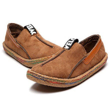 Load image into Gallery viewer, Suede Pure Color Slip On Stitching Flat Soft Shoes For Women