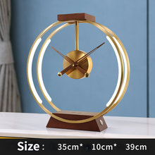 Load image into Gallery viewer, Creative clock lamp modern simple bedroom bedside light luxury decoration mobile phone intelligent wireless charging and storage lamp