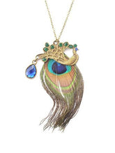 Load image into Gallery viewer, European and American Fashion Jewelry Bohemia Phoenix Sweater Chain Korean Version Full of Drilled Sparrow Necklace