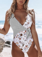 Load image into Gallery viewer, Fashion Women One Piece Swimsuit Beachwear Patchwork Swimwear