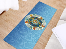 Load image into Gallery viewer, Foldable Machine Washable Lightweight Portable Yoga Mat Sweat-absorbent Non-slip Suede Natural Rubber Printed Yoga Mat Towel