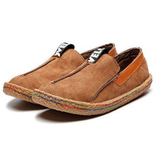 Load image into Gallery viewer, Suede Pure Color Slip On Stitching Flat Soft Shoes For Women