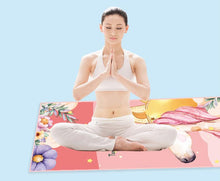 Load image into Gallery viewer, Sports Fitness Yoga Mat Spread Towel Silicone Anti-slip Printing Pad Portable Folding Widened Spread Towel Easy Take