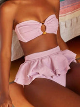 Load image into Gallery viewer, New Female Tube Top Split Bikini Suit