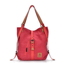 Load image into Gallery viewer, Women Canvas Casual Multifunctional Microfiber Leather Large Capacity Handbag Shoulder Bags Backpack