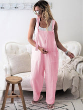 Load image into Gallery viewer, High-Waist Loose Suspender Trousers