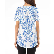 Load image into Gallery viewer, Spring and Summer New Button Collar Pleated Short Sleeve T Shirt