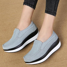 Load image into Gallery viewer, Large Size Rocker Sole Suede Slip On Casual Shoes