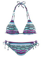 Load image into Gallery viewer, Bohemian Printed Bikini Set Swimwear Halter Vest Tops Swimsuit