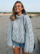 Load image into Gallery viewer, Loose Solid Color Knitting Sweater Tops