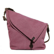 Load image into Gallery viewer, Ekphero Women Vintage Messenger Bag Genuine Leather Canvas Crossbody Bag Tribal Rucksack