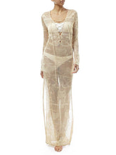 Load image into Gallery viewer, Casual Vacation Beach Lace-Up Mask Long Dress Cover-Ups