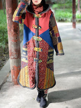 Load image into Gallery viewer, Boho Winter Patchwork Lamb Cashmere Thick Long Cotton Coat